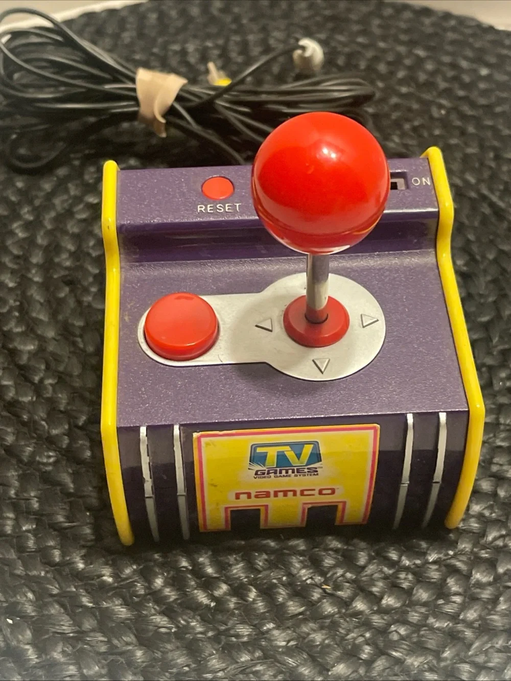 Namco plug & play Purple TV Games Joystick with Red Ball Handle PAC Man